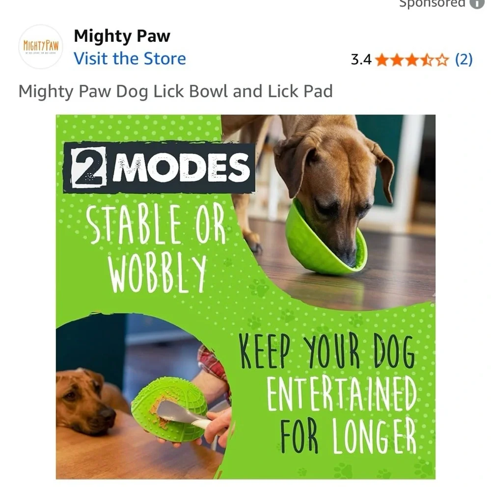Interactive Green Dog Lick Bowl